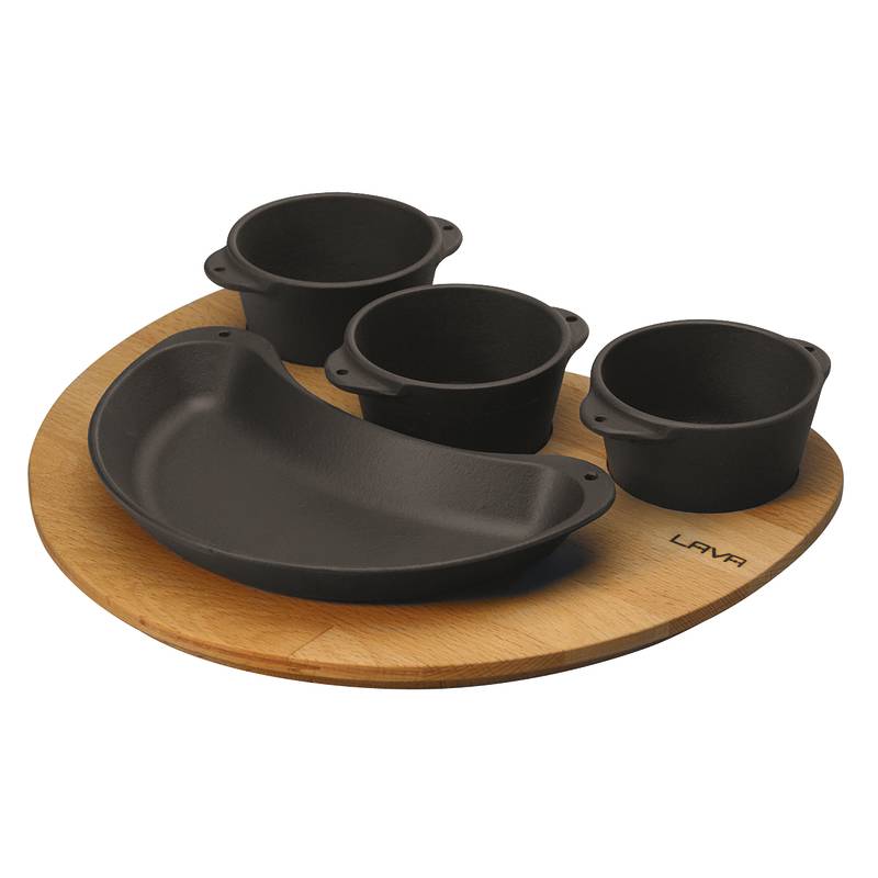 Fajita plate with platter - Cast iron cookware